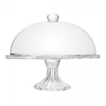 Imagem de Boleira de Vidro com Pé e Tampa Deli Diamond 30 cm Lyor