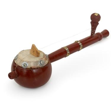 Imagem de Ektara Tumbi Kaddu indiano clássico, funcional e compacto, 30,5 x 8,5 cm, instrumento musical popular tradicional de madeira de uma corda, som étnico melodioso, Punjabi Bhangra Sufi, peça de decoração