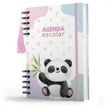 Imagem de Agenda Creche Infantil Capa Dura Cuidado Diário Menina Panda - NISTI P