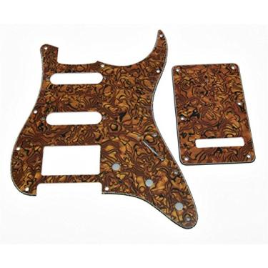 Imagem de KAISH 11 Furos ST/Strat Estilo Pickguard HSS Pick Guard com Placa Traseira ST Tremolo Trem Capa para Stratocaster EUA/México Stratocaster/Strat Tiger Stripe