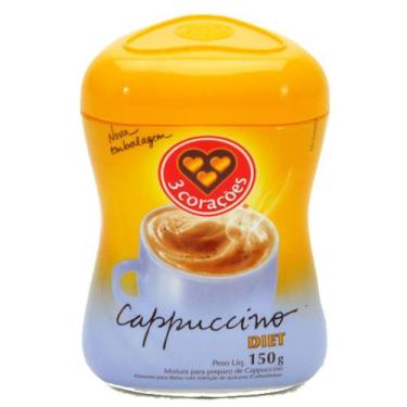 Imagem de Cappuccino 3 Corações Diet Pote com 150g