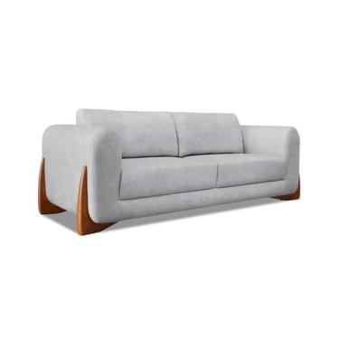 Imagem de Sofá 3 Lugares Yves Bouclé Cinza 180 cm - Modern