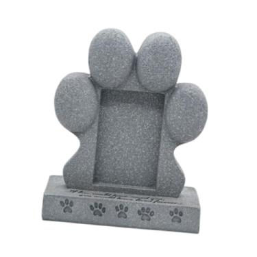 Imagem de Bothyi Pedras memoriais para cães, pequenas lápides de resina, marcadores de túmulos, placas de memória para quintal, canteiro de flores, pátio, área externa, Cinza
