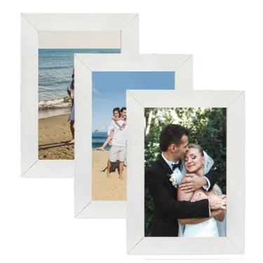 Imagem de Kit 3 Porta Retrato Moldura e vidro (Branco, 15x21)