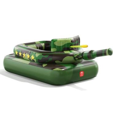 Imagem de Tanque inflável Pool Float QPAU Ride-On Camuflage com canhão