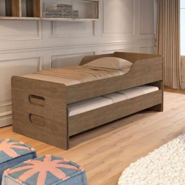 Imagem de Bicama Com Grade de Proteção Solteiro Reforçada Elis 100%MDF - Anyben,