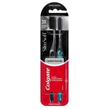 Imagem de Escova Dental Colgate Slim Soft Black Macia Cores Sortidas Leve 2 Pagu