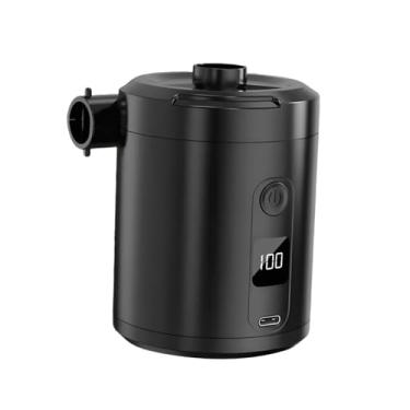 Imagem de oshhni Bomba de ar elétrica portátil pequena e leve para camping, inflador, desinflador para colchões infláveis, barcos, anéis de natação, sofá, Preto
