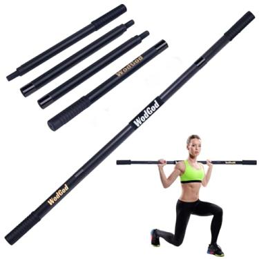 Imagem de Bastão de ioga de madeira, bastão de mobilidade de 1,8 m, bastão de alongamento ajustável, bastão de exercício portátil emendável, poste de exercício para equilíbrio, flexibilidade e mobilidade