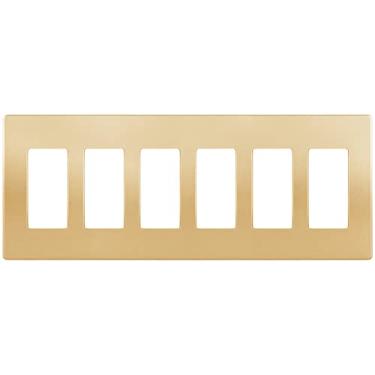 Imagem de ENERLITES Placa decorativa sem parafusos série Elite, capa de tomada segura para crianças, acabamento brilhante, tamanho 12 cm A x 30 cm C, termoplástico de policarbonato inquebrável, SI8836-GD,