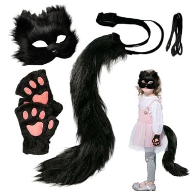 Imagem de Máscara de Halloween para Adultos,Conjunto de Máscara Animal Peluda para Cosplay - Fantasia para Cosplay Acessórios de Halloween Adereços Fotográficos para Homens e Mulheres Festa