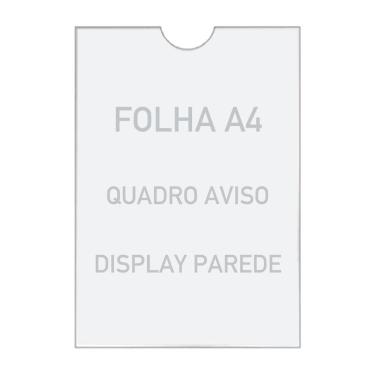 Imagem de Quadro De Aviso A4 Display De Parede Acrílico Ps Cristal