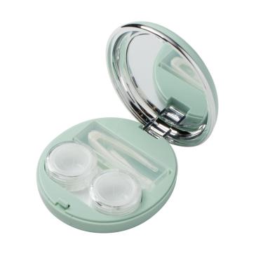 Imagem de Estojo porta lentes Liso + Pinça e Ventosa Verde