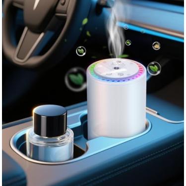 Imagem de Difusor de ar inteligente para casa, ligar/desligar automático por chip AI, bateria embutida, funciona silenciosamente, refil de aroma de óleo com aroma de longa duração de 120 dias, presentes para