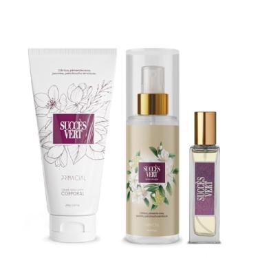 Imagem de Kit Succès Vert Creme Hidratante 200g Body Splash 200ml e Perfume 30ml by Primacial
