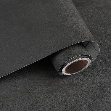 Imagem de VaryPaper Papel de parede de concreto industrial de 81 cm x 318 cm, papel de contato de concreto texturizado cinza escuro para bancadas, papel de parede de cimento removível autoadesivo à prova d'água