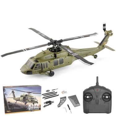 Imagem de Authticar Remote Control Helicopter, UH-60 Black Hawk Military Helicopters, 2.4G 4 Channel K170 Helicopter with 6G Modes 6-axis Gyroscope, Brushless Motor, Altitude Hold, One Key Function