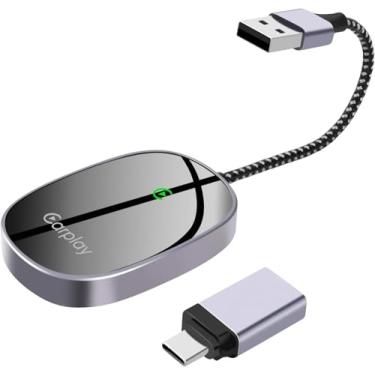 Imagem de Vevavi Adaptador sem fio CarPlay 2024 atualizado, converte CarPlay com fio de fábrica para sem fio, adaptador sem fio Plug e Play Car Play, compatível com iPhone multi-usuário para conexão