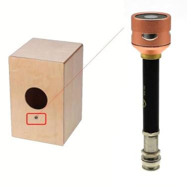 Imagem de Cajon Drum Box Captador de bateria africana com microfone amplificador de alto-falante ouro rosa metal para instrumento musical de bateria de percussão