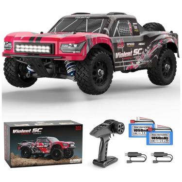 Imagem de Carrinho de Controle Remoto Off Road 4x4, Escala 1:14 sem Escova com Velocidade até 60km/h, Baterias Li-Po 2S e à Prova d`Água, HAIBOXING