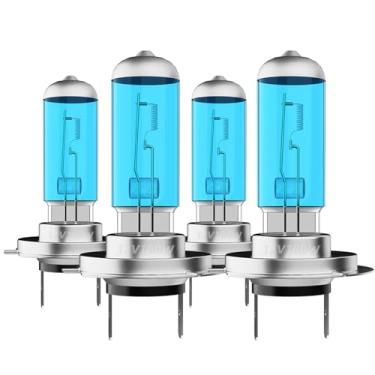 Imagem de DMEPUGI Lâmpadas de farol adequadas para Hyundai Kona 2018-2021, H7 H7 Combo de feixe alto e baixo, super brilhante 5500K lâmpadas de halogêneo de alto desempenho, 4 peças