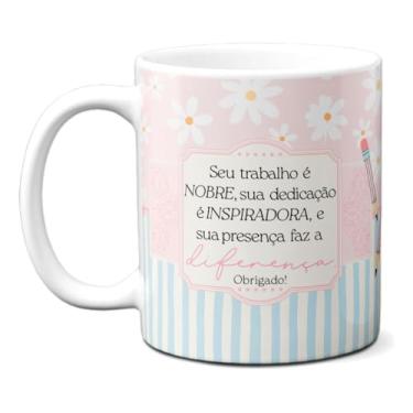 Imagem de Caneca Professor Seu Trabalho É Nobre Xícara Frase Criativa (Branca)