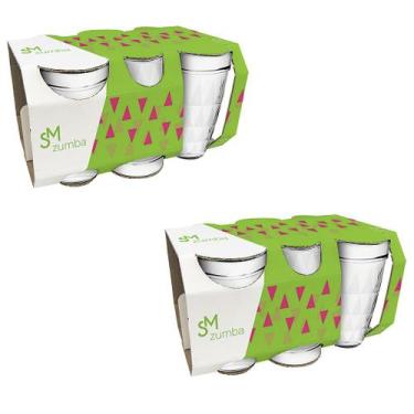 Imagem de Kit c/2 Copo Zumba SM Nadir 270ml Jogo com 6 Peças