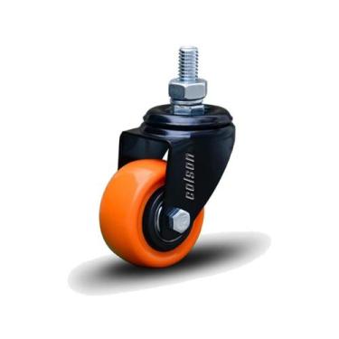 Imagem de Rodízio Linha Black Parafuso 3/8" 50mm 50kg Laranja - Colson - 6505, 6