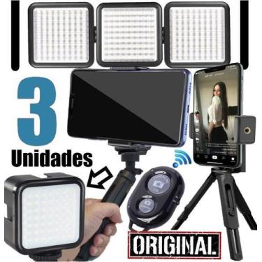 Imagem de Estabilizador Imagem Suporte Celular 3 Painel Luz Iluminação - Leffa S