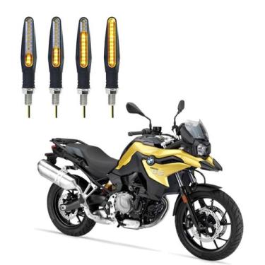 Imagem de KIT 4 Setas Sequenciais Modelo P25B Slim / Palito Para Moto BMW G450 X