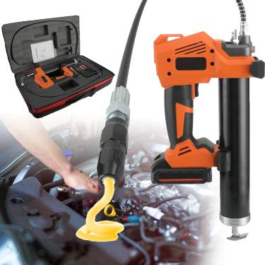 Imagem de Pistola De Graxa Sem Fio 20v Com Carregador De Bateria & Bolsa Solução De Lubrificação Eficiente E Poderosa Pistola De Graxa Hd Held Duas Baterias, twobatteries