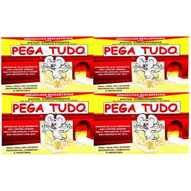 Imagem de Kit com 4 Ratoeira Adesivas para Ratos e Camundongos, Uso Residencial e Comercial
