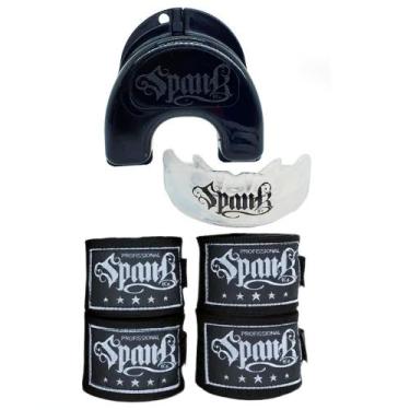 Imagem de Kit 2 Pares Bandagem 3m e Protetor Bucal - TRANSPARENTE - Spank