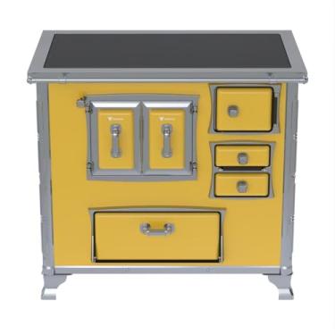 Imagem de Fogão a Lenha GII N 2 Gab Sec Xviii Premium Amarelo Saida Esquerda