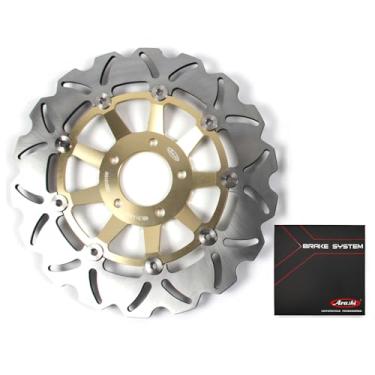 Imagem de Rotor de disco de freio dianteiro Arashi para Suzuki GSF Bandit 250 1990, GS400 1989, GSF Bandit 400 1989-1996, peças de acessórios de motocicleta douradas