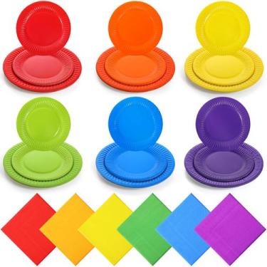 Imagem de Conjunto de talheres de festa Sieral 180 unidades Rainbow para 60 conv