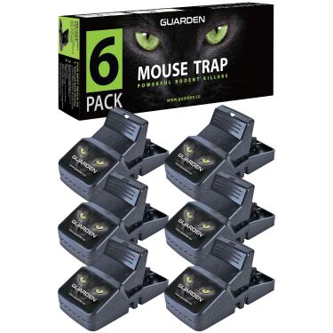 Imagem de Armadilhas para ratos em ambientes internos (pacote com 6) para capturar ratos, camundongos e ratazanas rapidamente com estas armadilhas simples de iscar, seguras de montar, não elétrica para casa