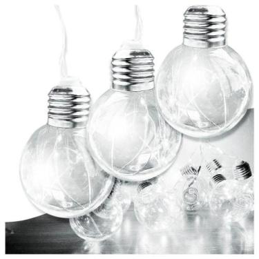 Imagem de Varal Cordão Fio De Luzes 10 Lâmpadas 220v Led 4,6m Foco Incandescente