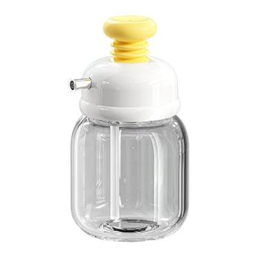 Imagem de DimyFew Dispensador de Azeite de Oliva, Frasco de Molho de Soja, Prensa para Medir, Fácil de Limpar, Frasco de Líquido Transparente, Prensa para óleo, para Us, Branco