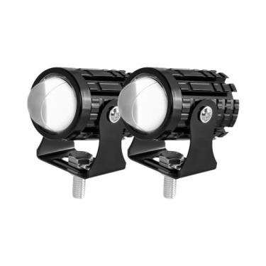 Imagem de Farol De Moto LED Super Brilhante Com Projetor E Lente Olho De Peixe, 