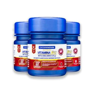 Imagem de Kit 3 Vitamina B12 Catarinense Frutas Vermelhas 60 Comprimidos