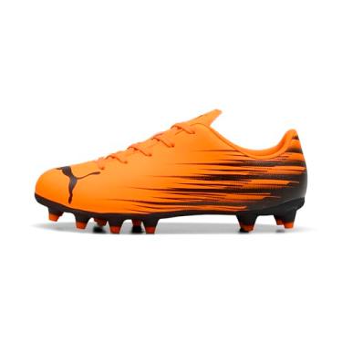 Imagem de PUMA Tênis infantil unissex Attacanto firme, chuteira artificial de futebol, Heat Fire-preto Ah25, 10 Big Kid