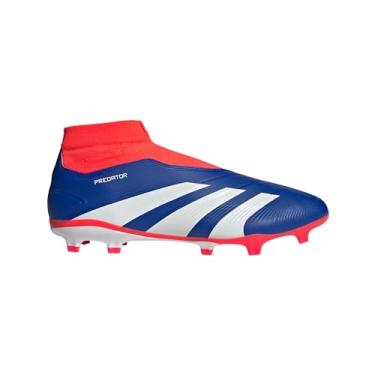 Imagem de adidas Tênis unissex League Laceless Football Boots Firm Groun, Azul lúcido, branco/vermelho solar, 38 BR