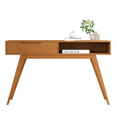 Imagem de Aparador Tucumã com 1 Gaveta e Pés de Madeira Maciça Nature