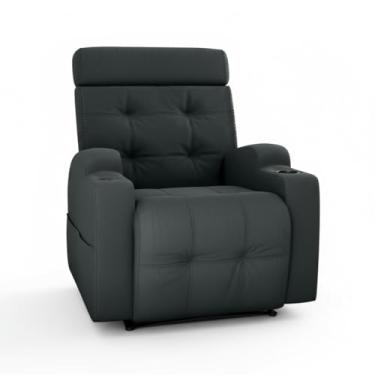 Imagem de Poltrona Do Papai Reclinável Elétrica Com Usb e Porta Copos Cherokee (Cinza Veludo)