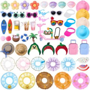 Imagem de Decorações de acessórios de pato de borracha 100 peças para pato de bo