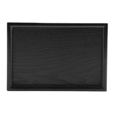 Imagem de Bandeja de Madeira para Servir Comida, chá, café, Prato, Restaurante, para Casa, Cozinha, Hotel, Restaurante, Retângulo Preto (22 * 15)