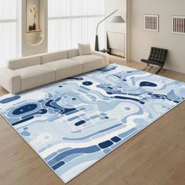 Imagem de Tapete azul grande para sala de estar, quarto, cabeceira, decoração de casa (160 x 200 cm (62 x 78 pol.) / hxx-280806001302)