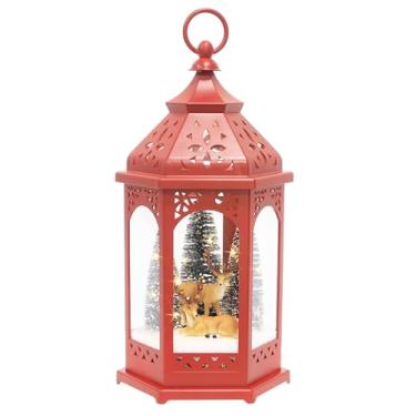 Imagem de Enfeite Natalino Lamparina Musical Figuras c/Led (4 Pilhas AA, Não Inclusas/Entrada USB)