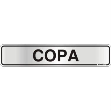 Imagem de Placa de Alumínio Auto-Adesiva 5x25cm Copa - 100 AH - SINALIZE